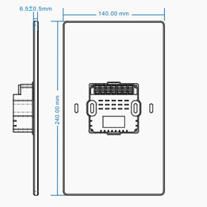 High gloss electronic door number