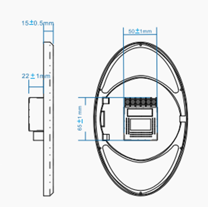 Oval electronic door number