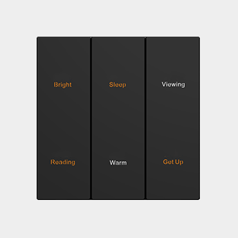 Stainless steel Six-way intelligent scene switch