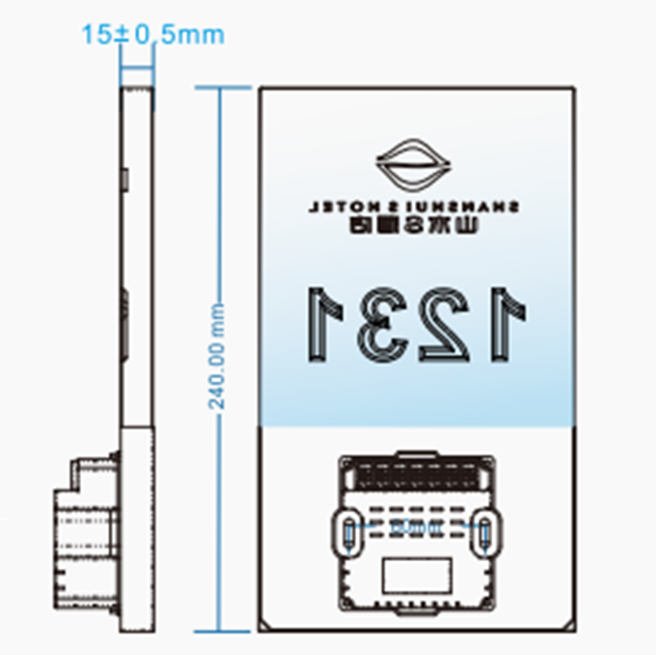Crystal electronic door number