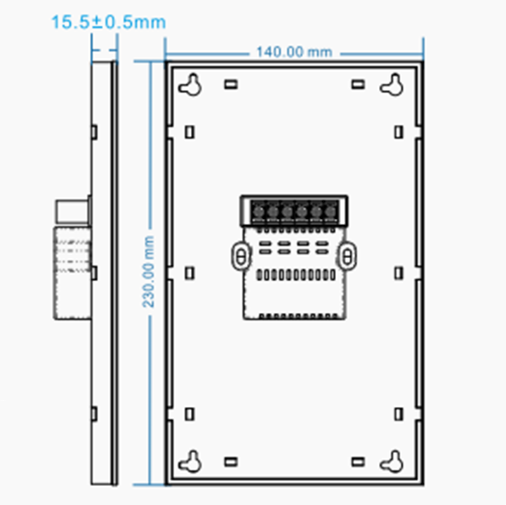 Frameless electronic doorplate
