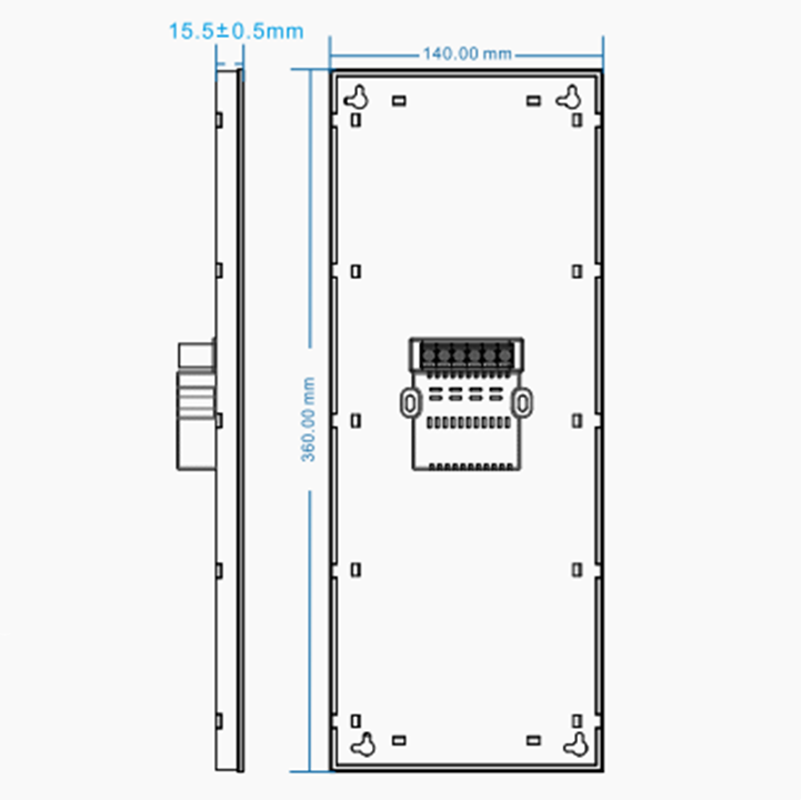Frameless electronic doorplate