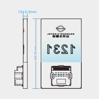 Crystal electronic door number