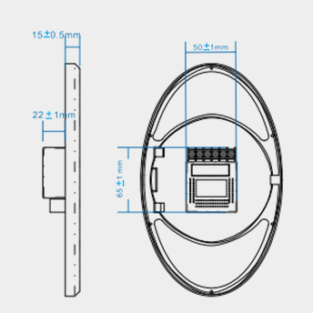 Oval electronic door number